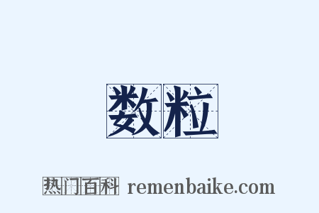 数粒是什么意思的图片